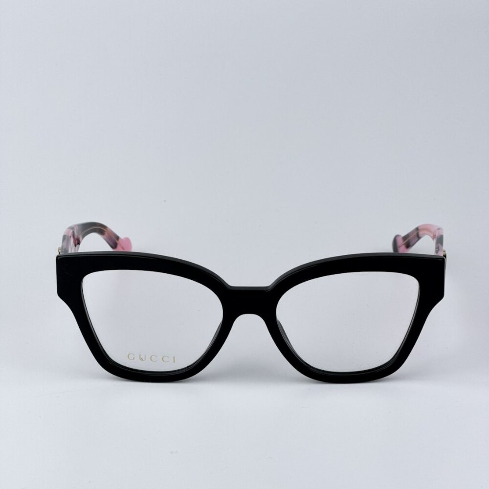 Gucci GG1424O 012 BRAND NEW Eyeglasses Black Pink Cat Eye Women